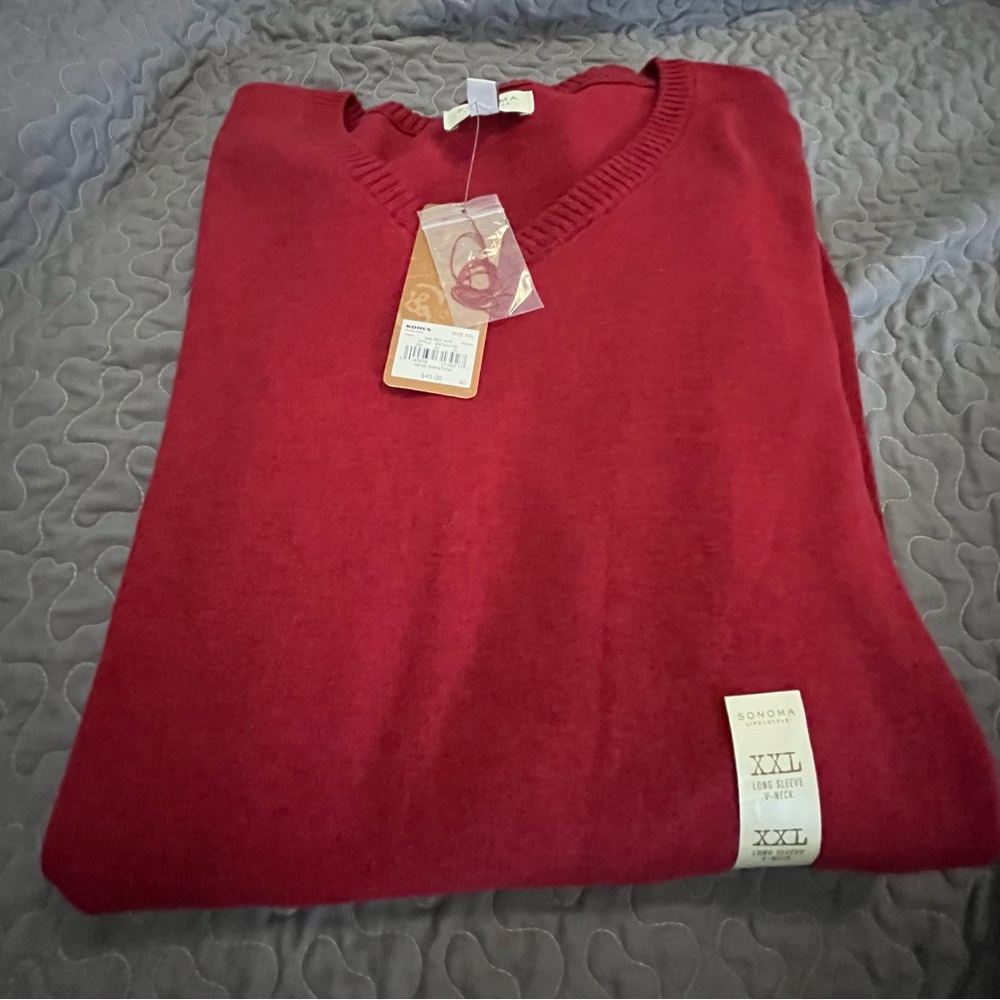 Red Men’s XXL Sonoma Sweater brand new with tags